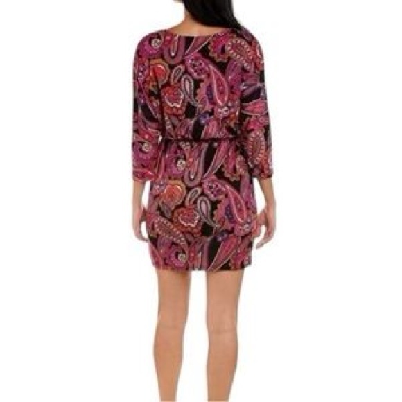 Trina Turk Women’s Pink and Black Paisley Dress size L NWT - Picture 2 of 7